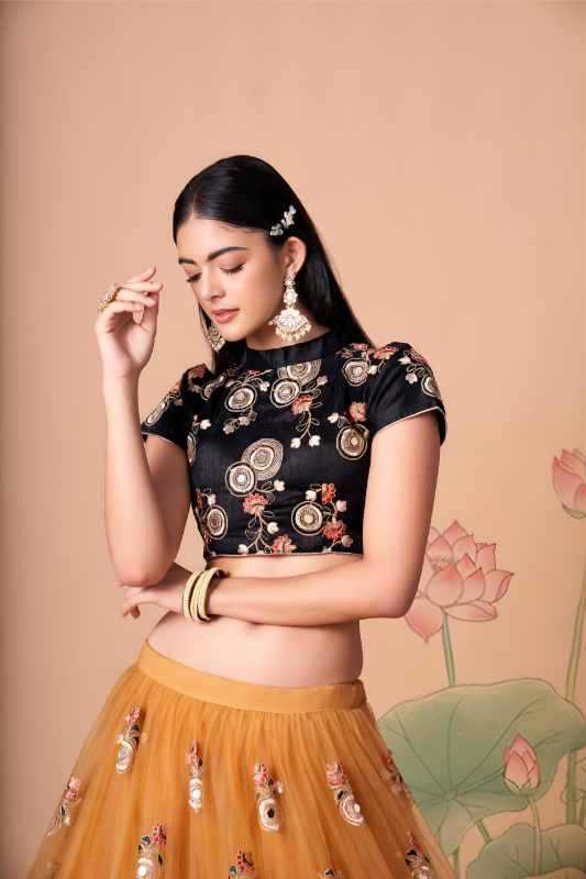 Soft Net Traditional Lehenga in Pink •