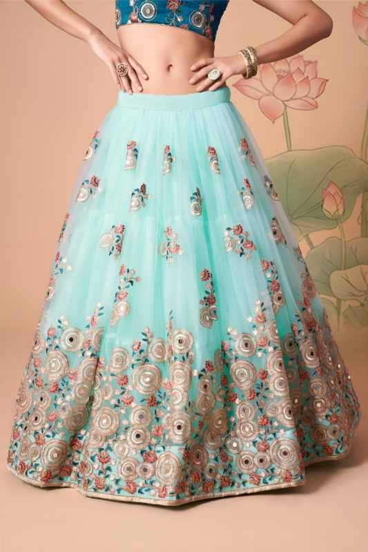 Soft Net Wedding Lehenga 7320