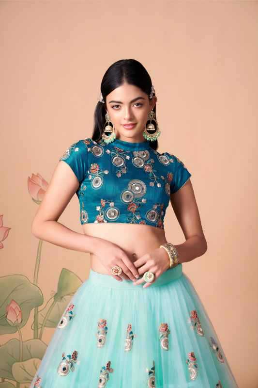 Soft Net Wedding Lehenga 7320
