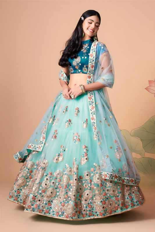 Soft Net Wedding Lehenga 7320