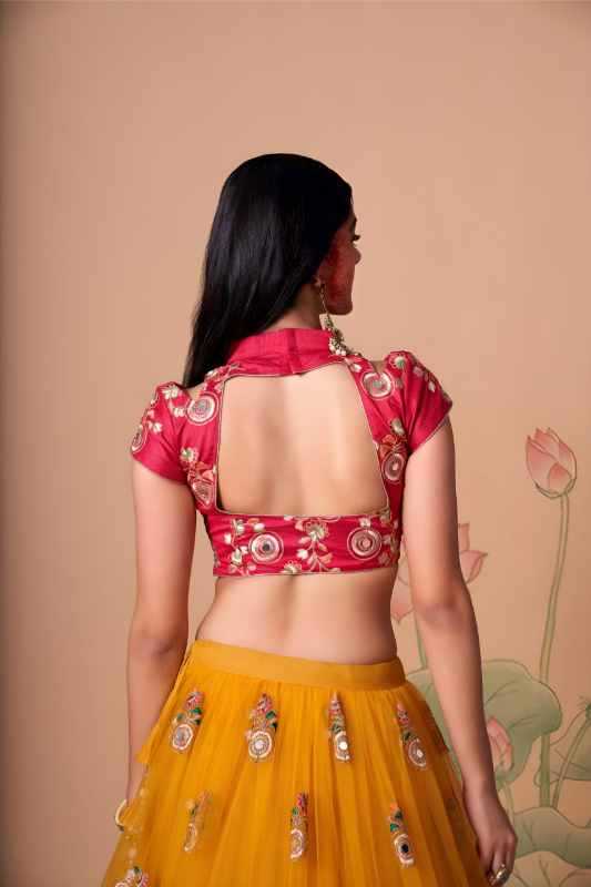 Soft Net Embroidered Lehenga