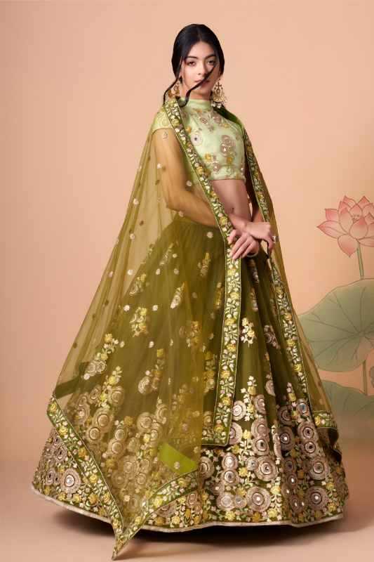 Soft Net Wedding Lehenga