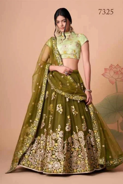 Soft Net Wedding Lehenga