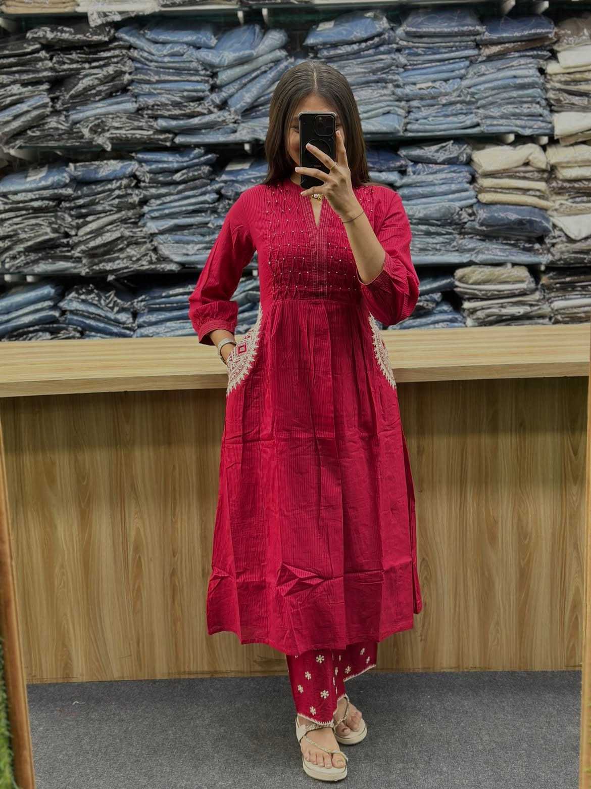 Cotton Embroidery Suit