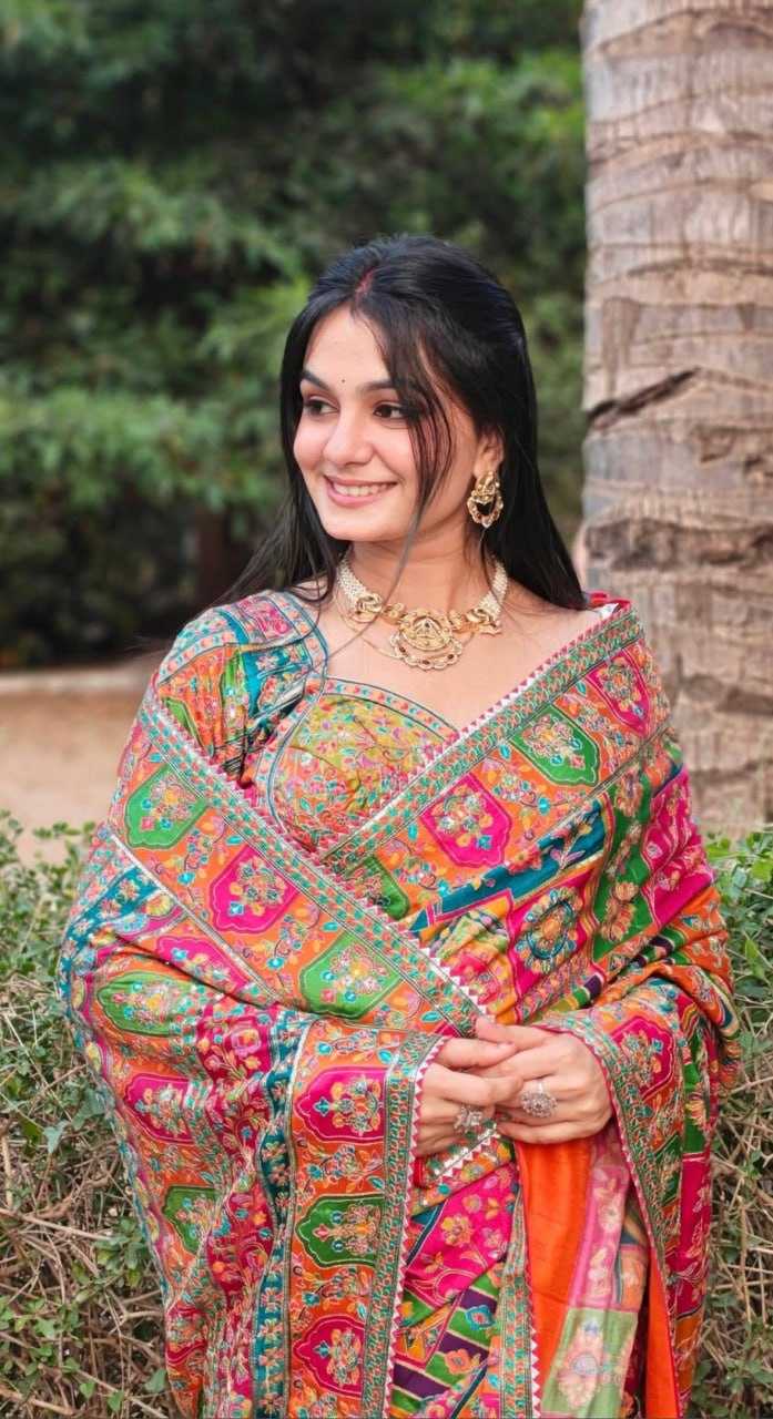 Chinon Silk Printed Saree