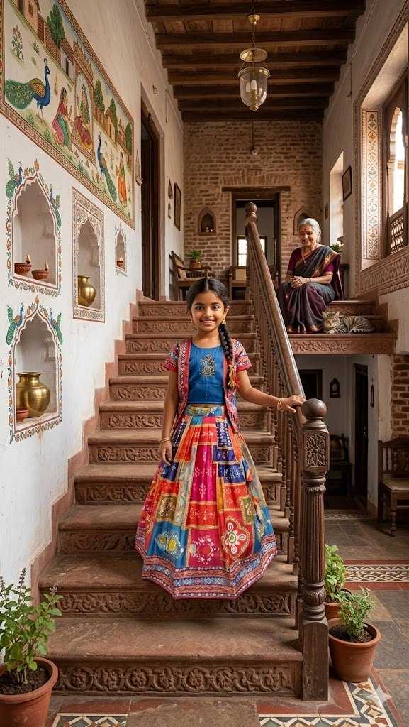 Chinon Silk Kids Lehenga