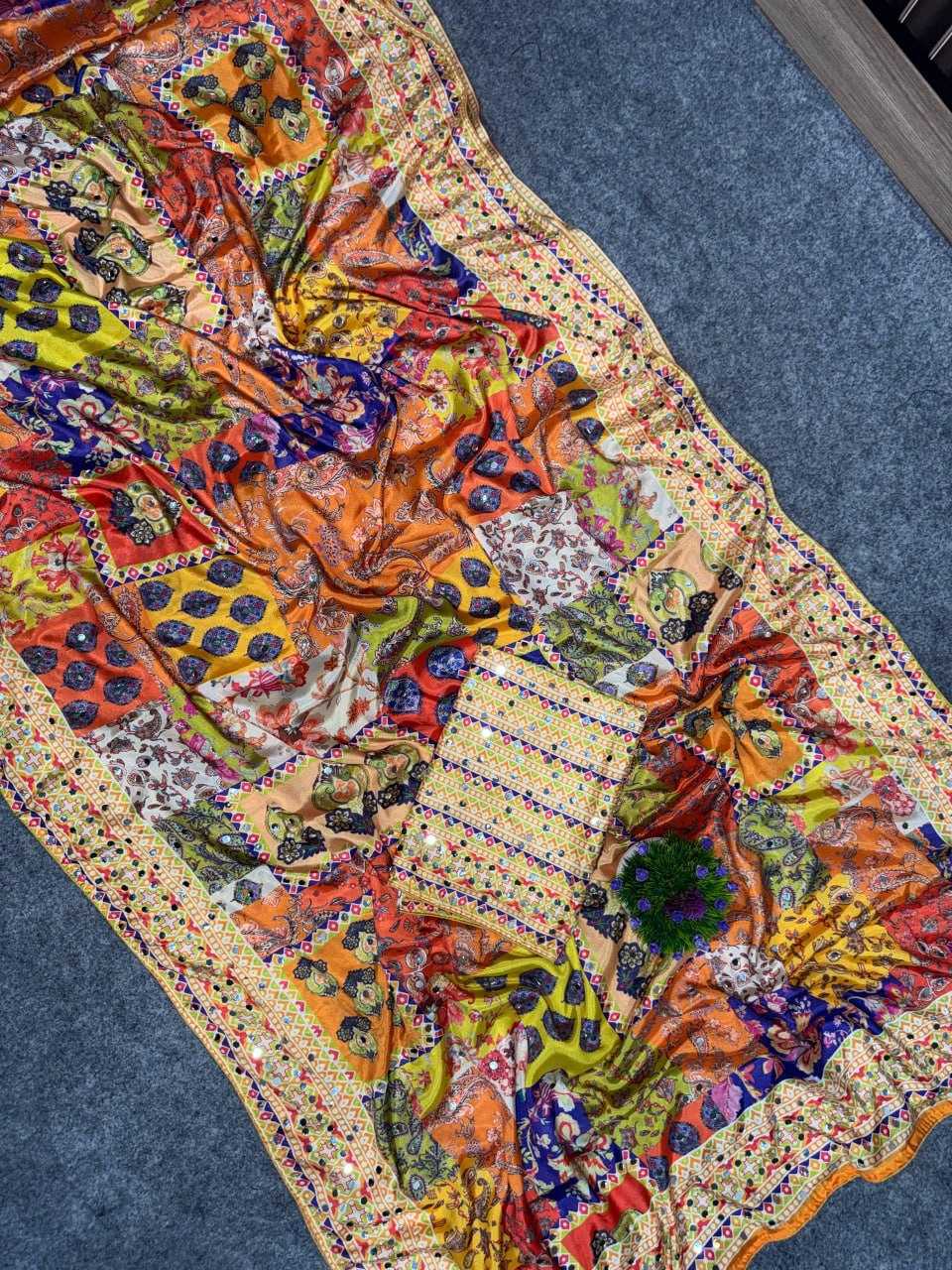 Chinon Silk Printed Saree