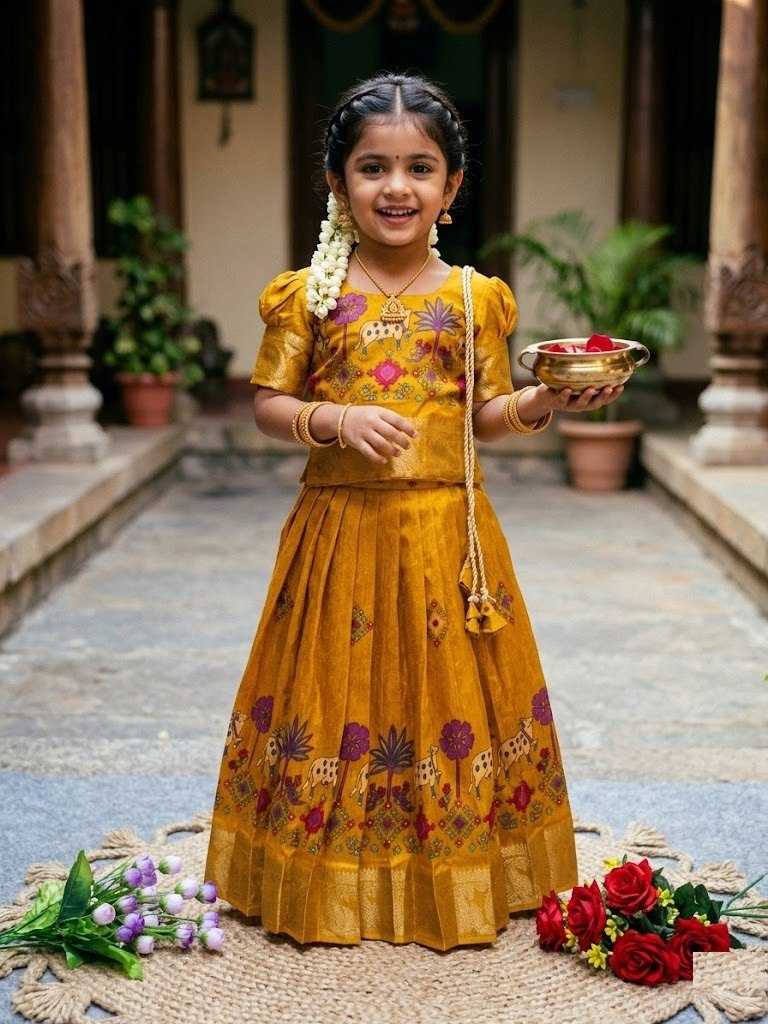 Soft Cotton Kids Lehenga