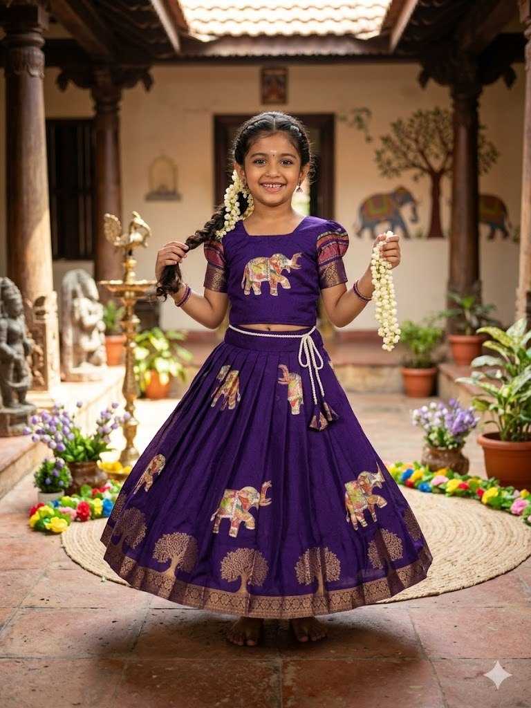 Soft Cotton Kids Lehenga