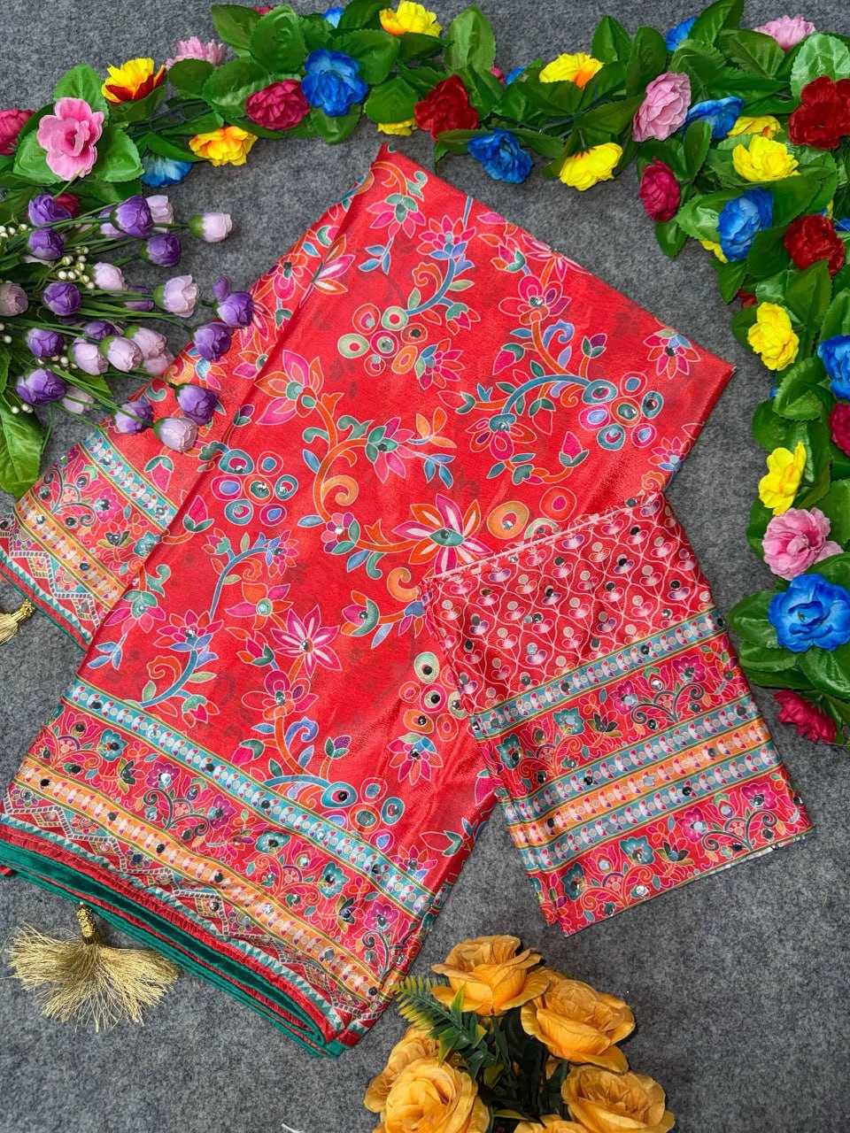 Chinon Printed Saree