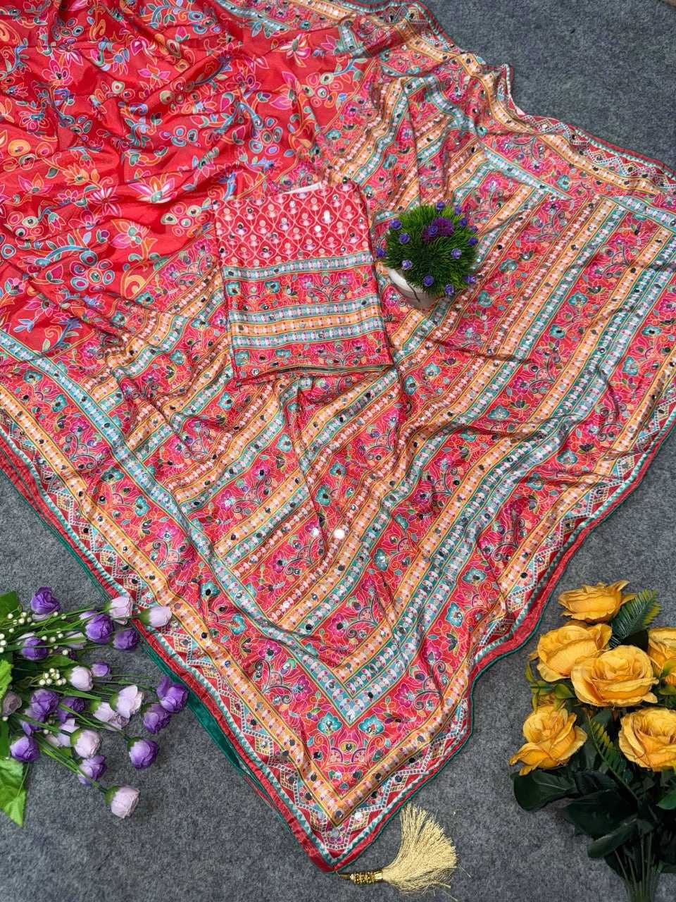 Chinon Printed Saree