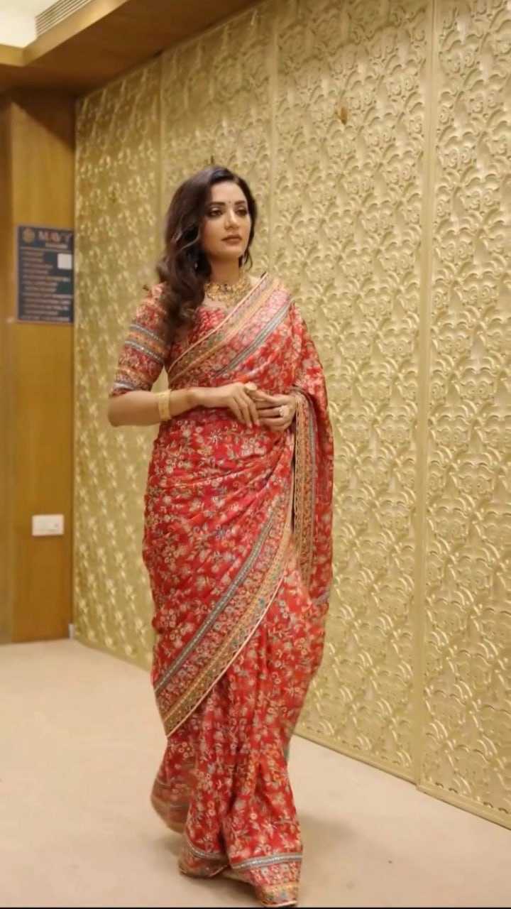 Chinon Printed Saree