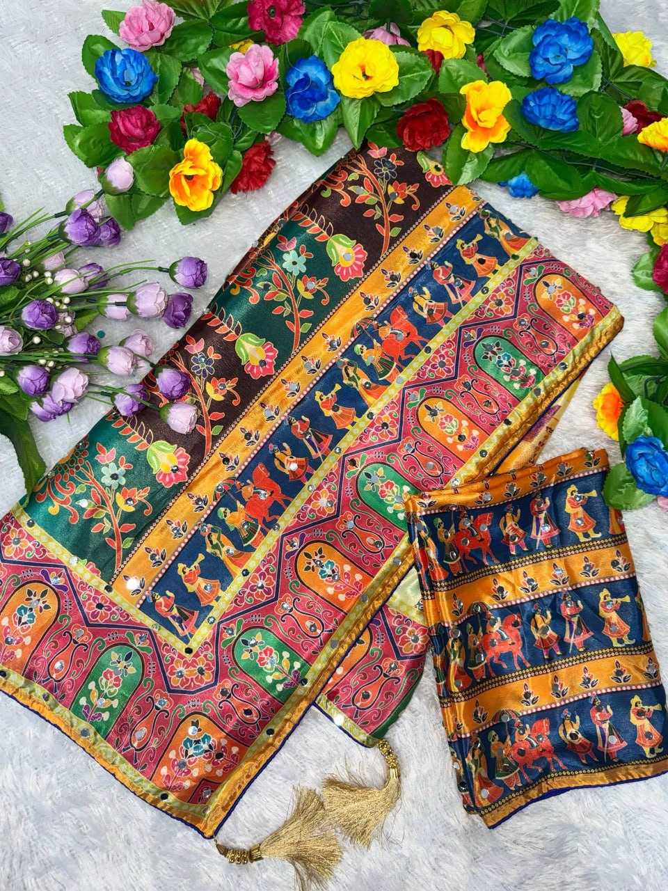Chinon Silk Printed Saree