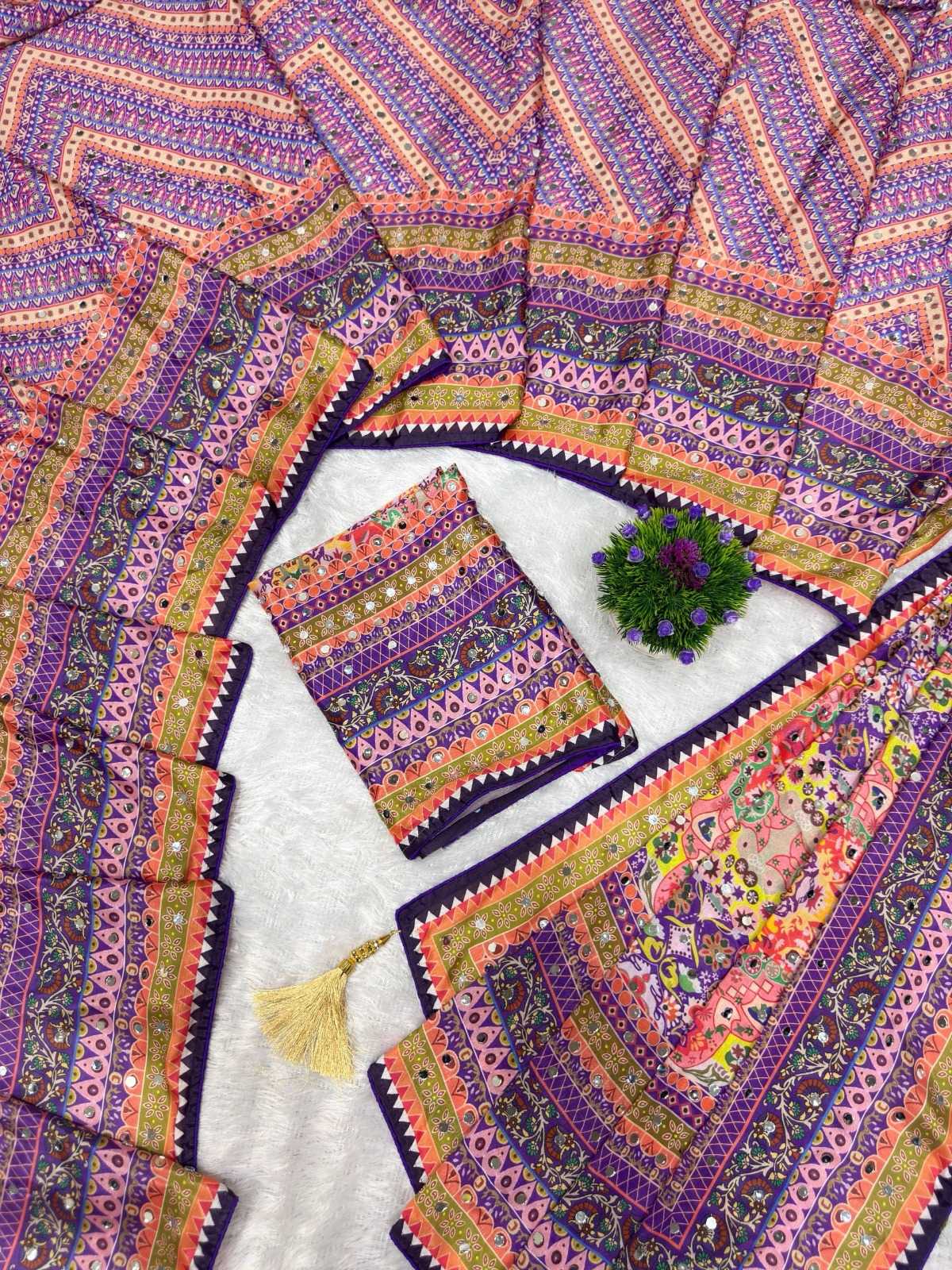 Chinon Silk Printed Saree 0139