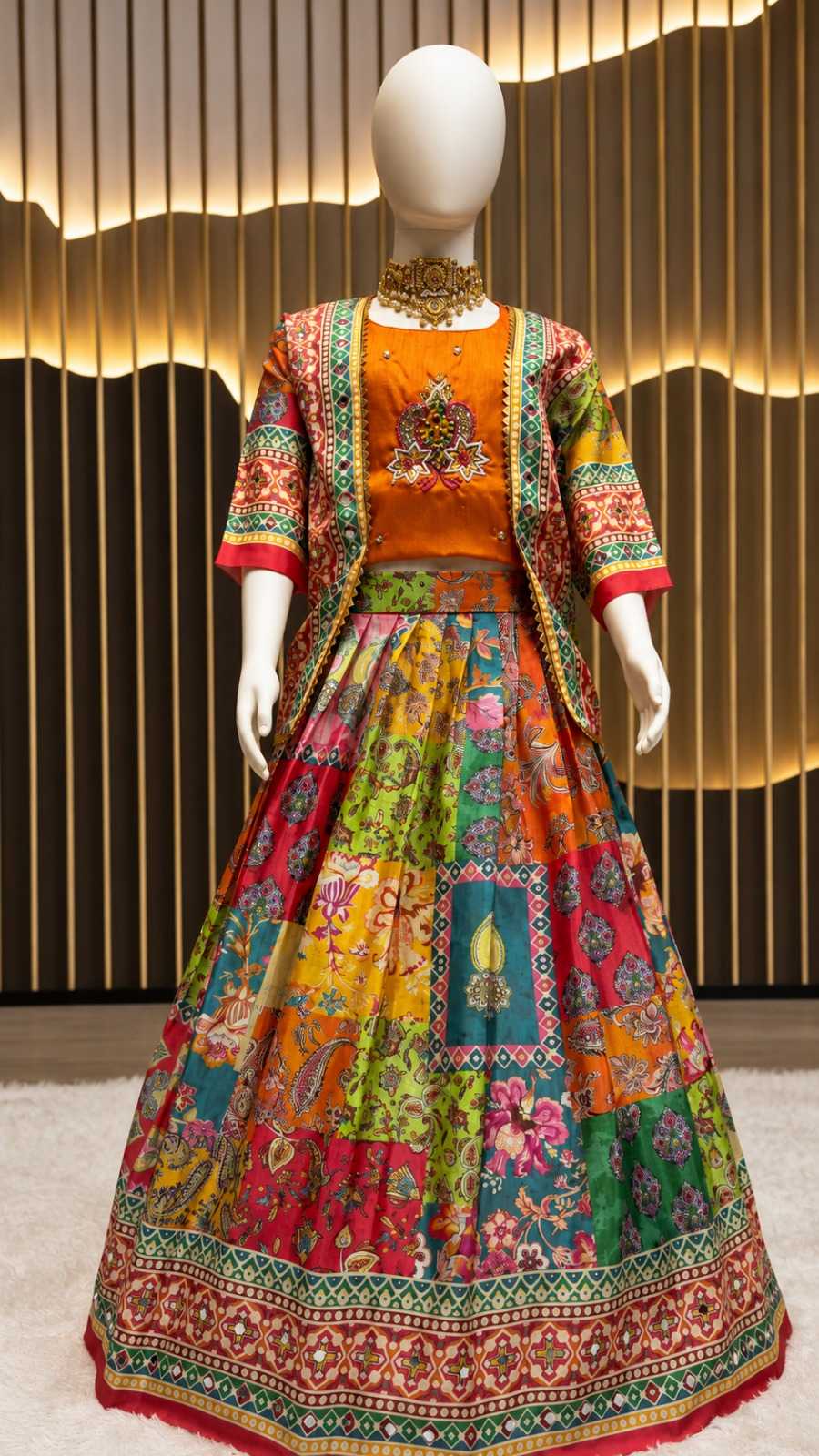 Chinon Silk Kids Lehenga 0141
