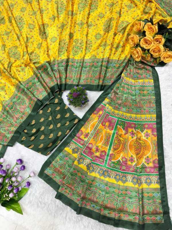 Chinon Designer Saree in Off White