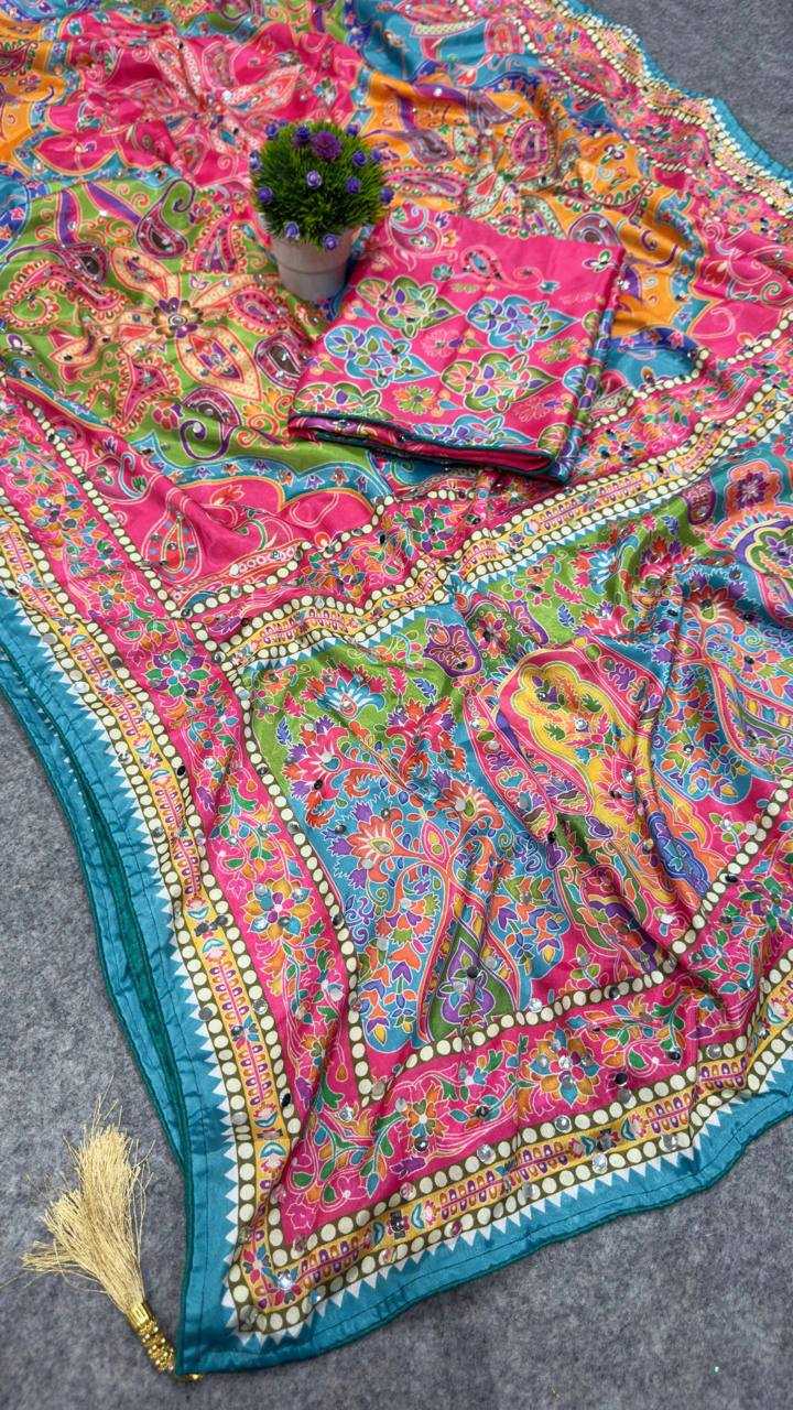 Chinon Silk Printed Saree 087
