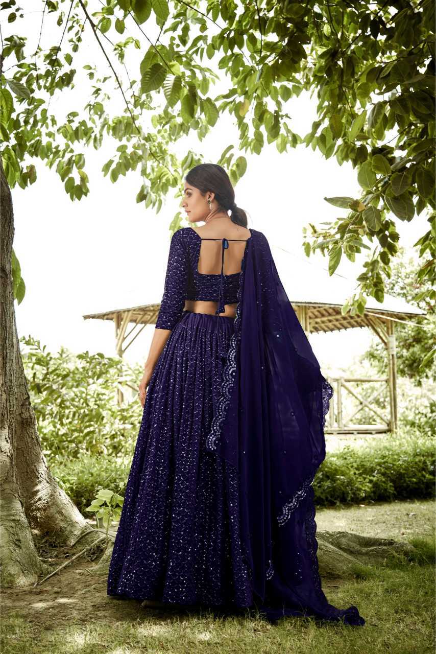 Georgette Wedding Lehenga