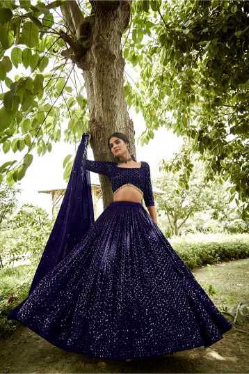 Georgette Wedding Lehenga
