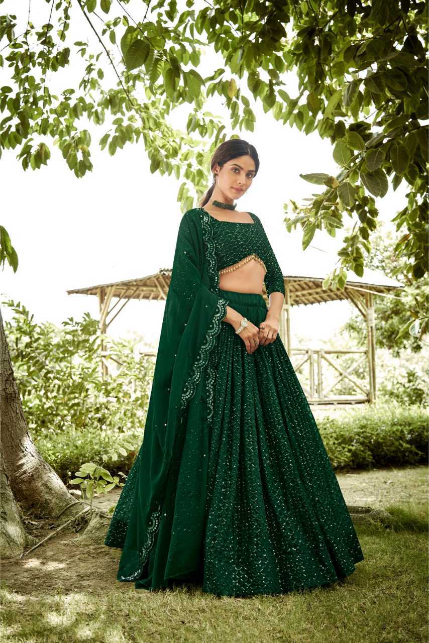 Georgette Wedding Lehenga