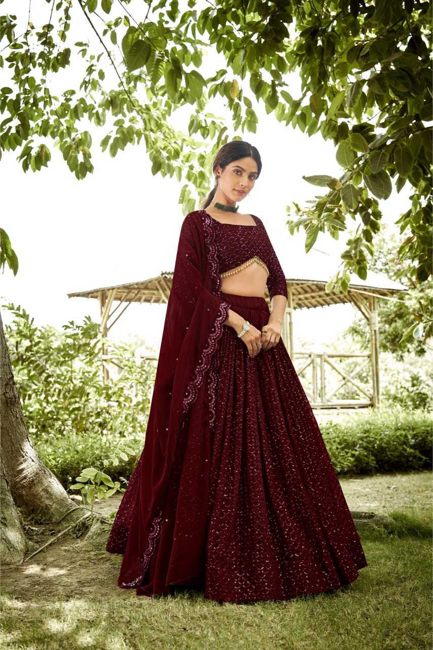 Georgette Wedding Lehenga