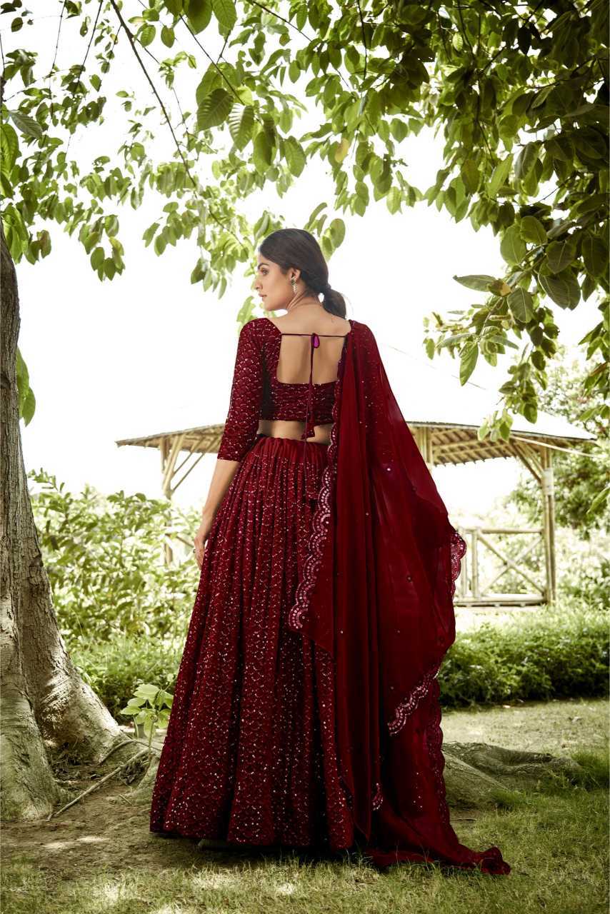 Georgette Wedding Lehenga