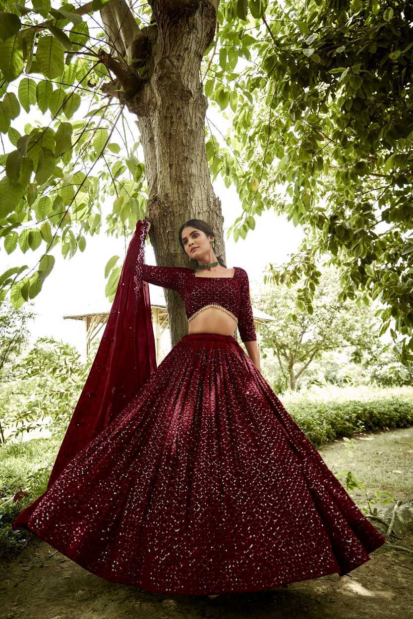 Georgette Wedding Lehenga