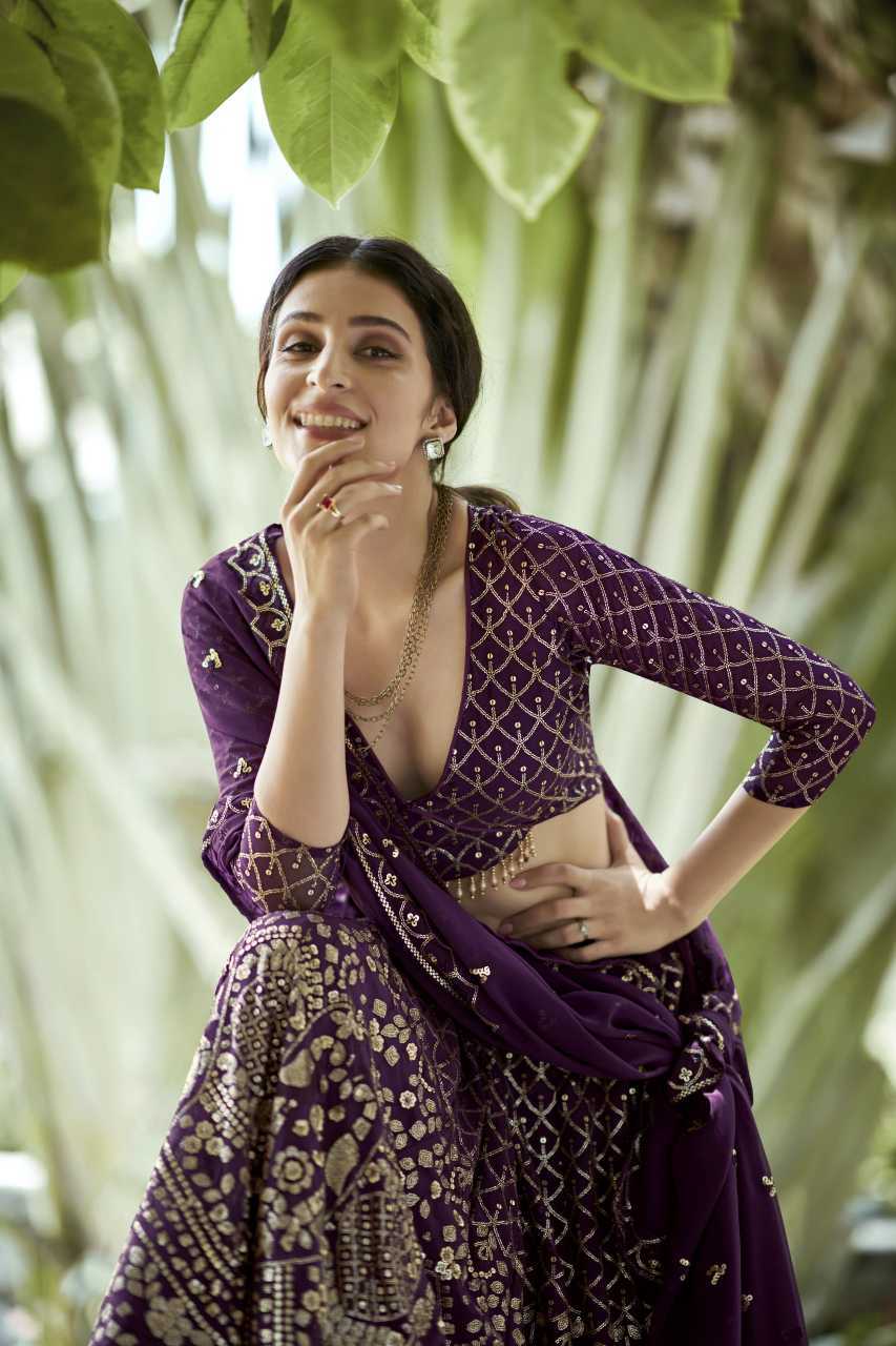 Georgette Wedding Lehenga