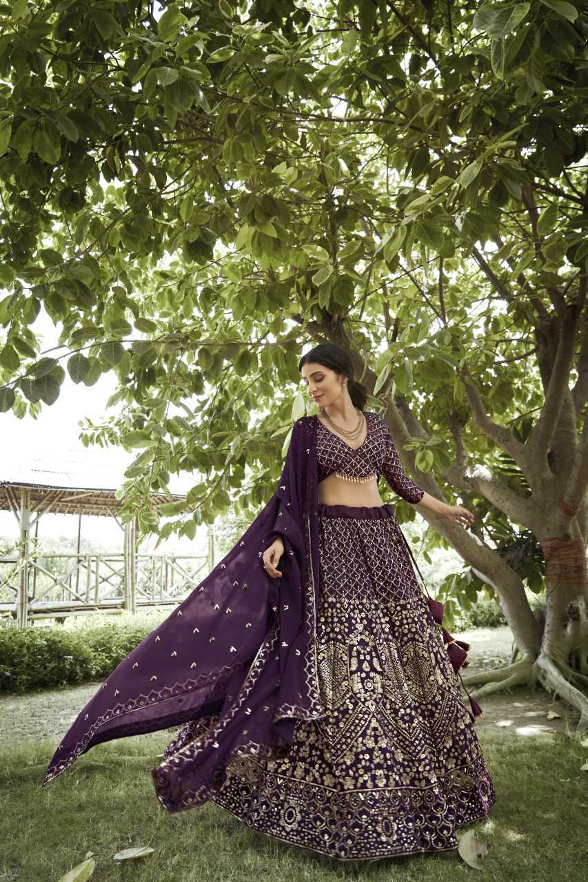 Georgette Wedding Lehenga