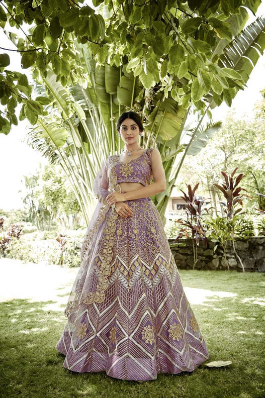 Net Wedding Lehenga