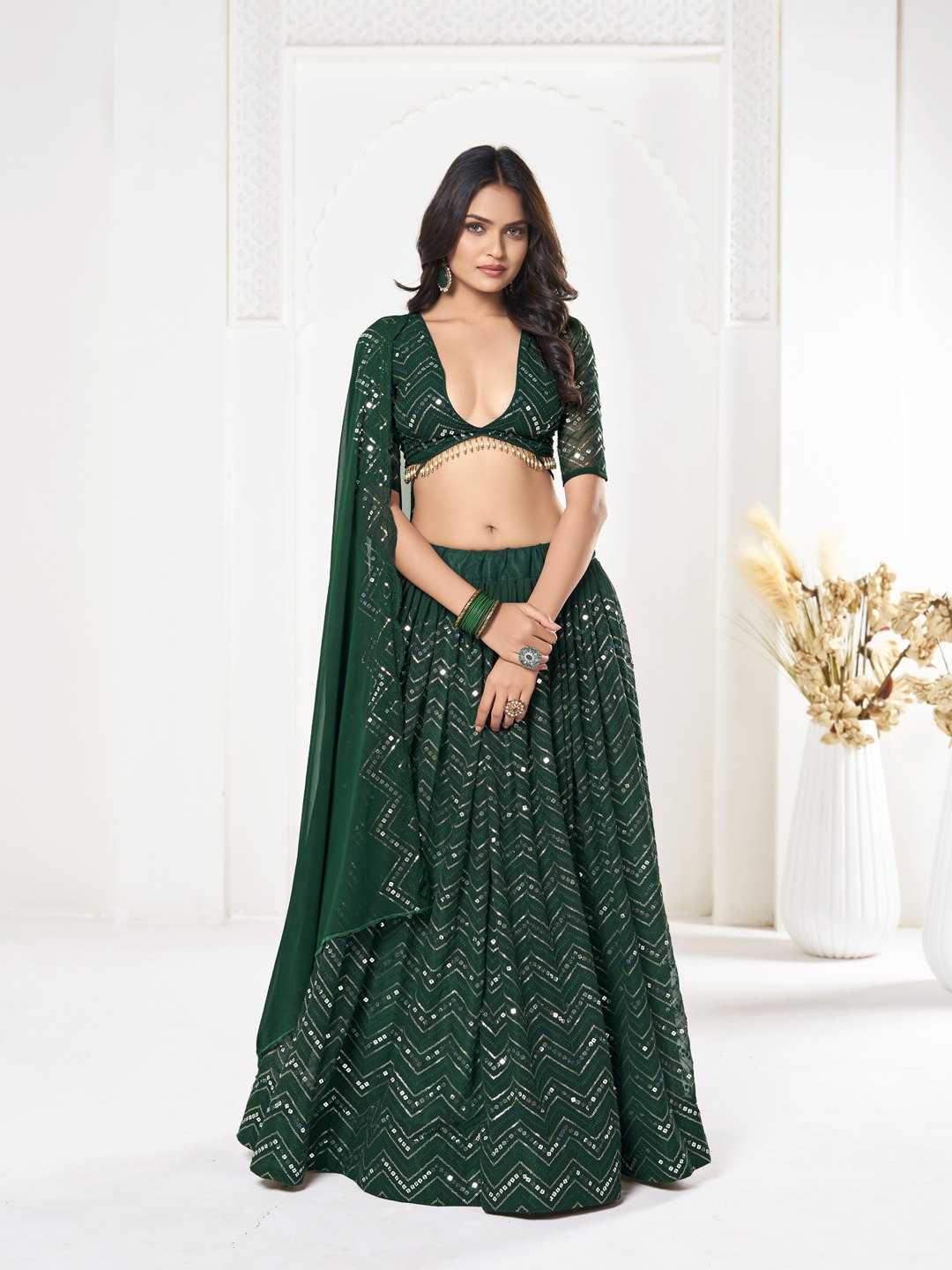 Georgette Embroidered Lehenga