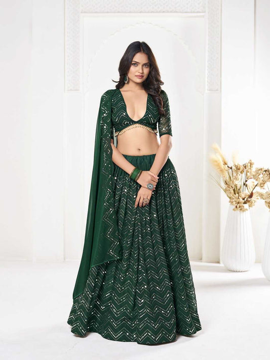 Georgette Embroidered Lehenga