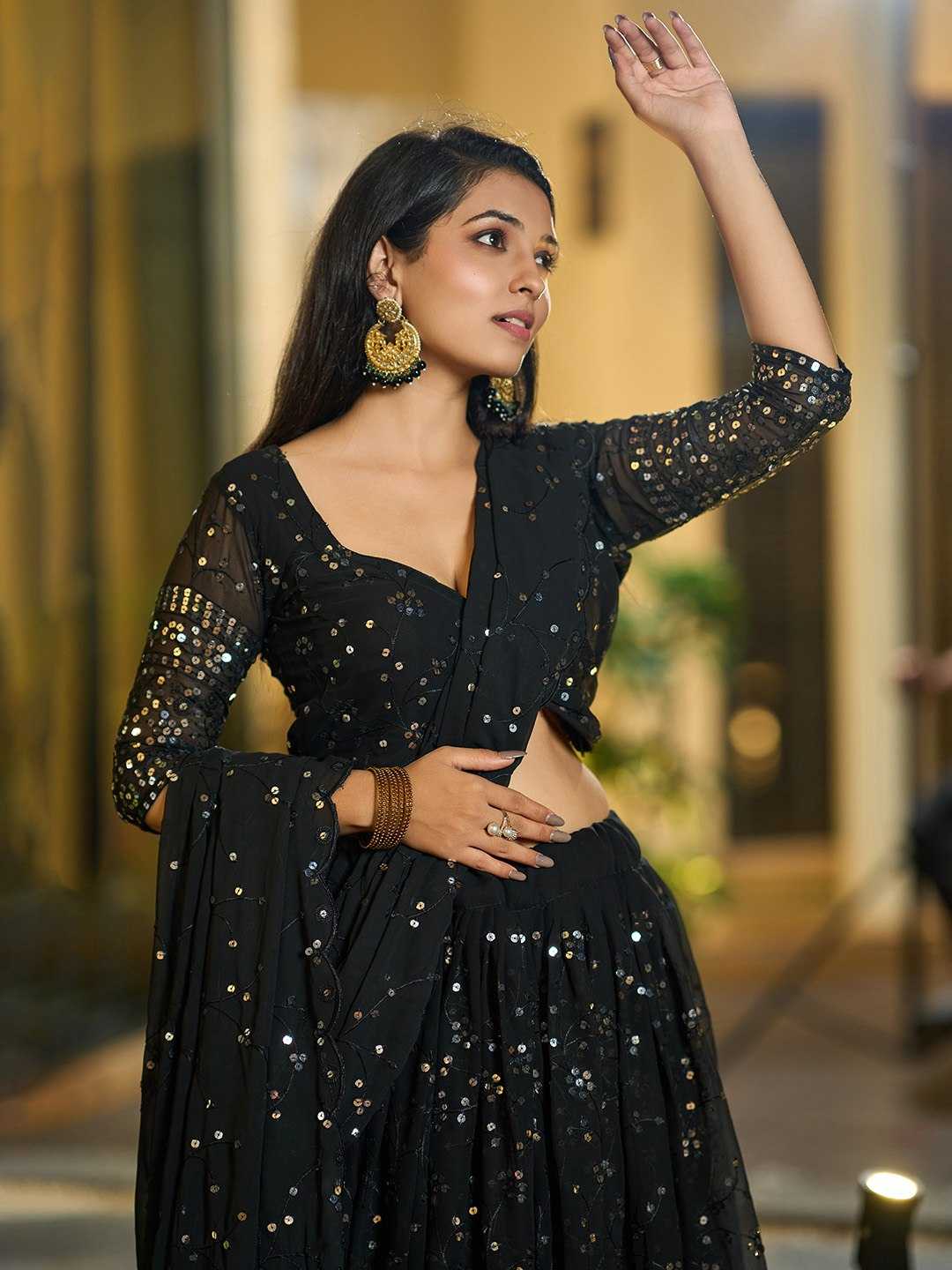 Georgette Embroidered Lehenga