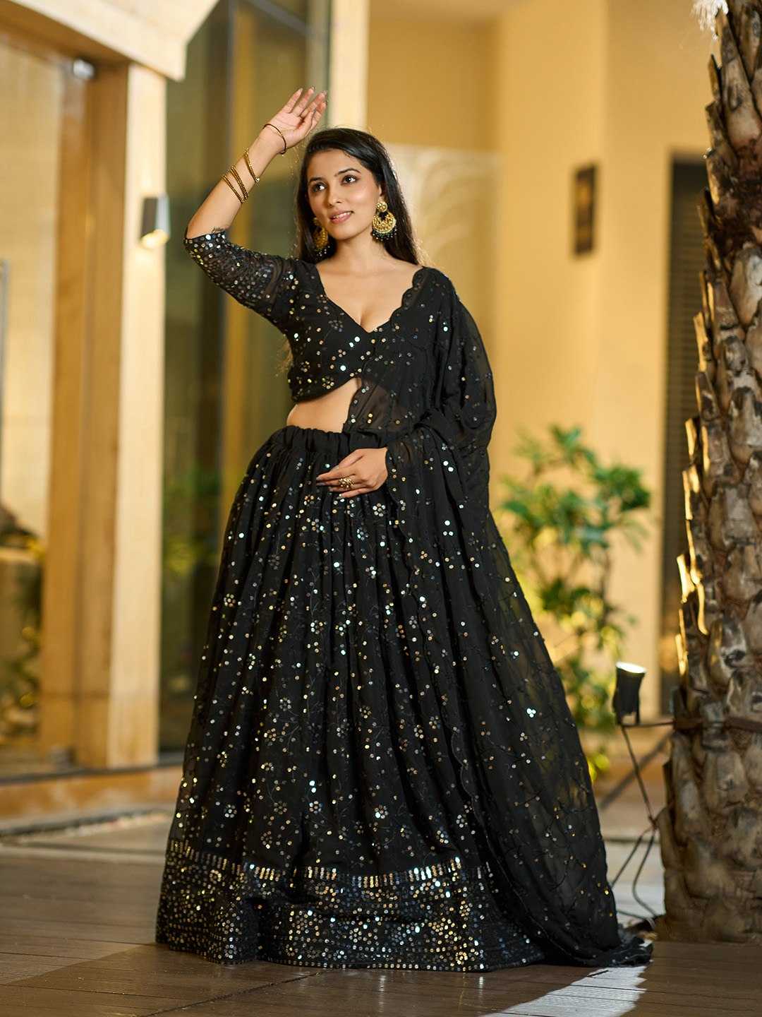 Georgette Embroidered Lehenga