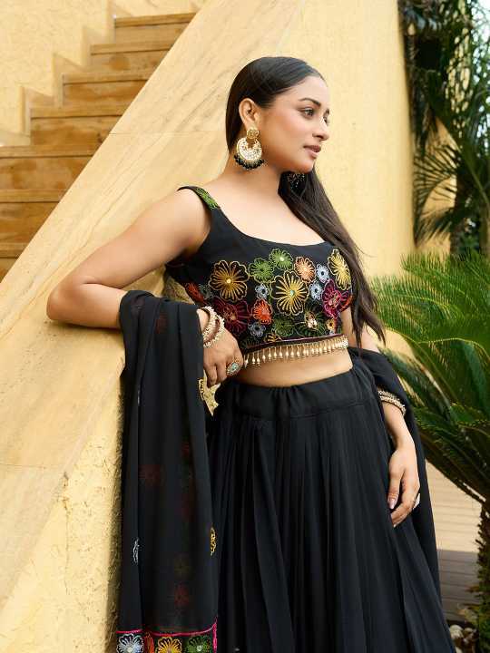 Georgette Embroidered Lehenga