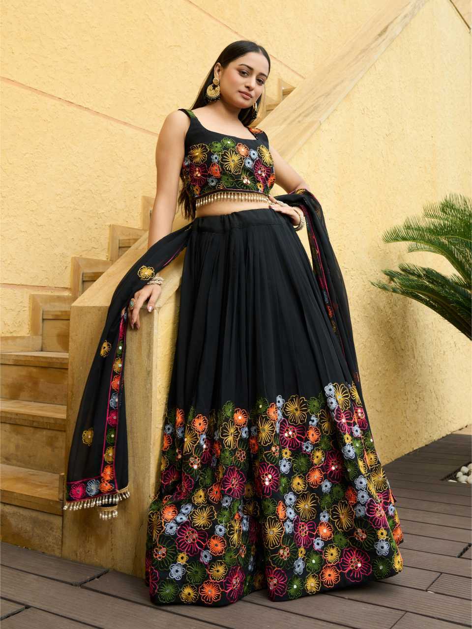 Georgette Embroidered Lehenga