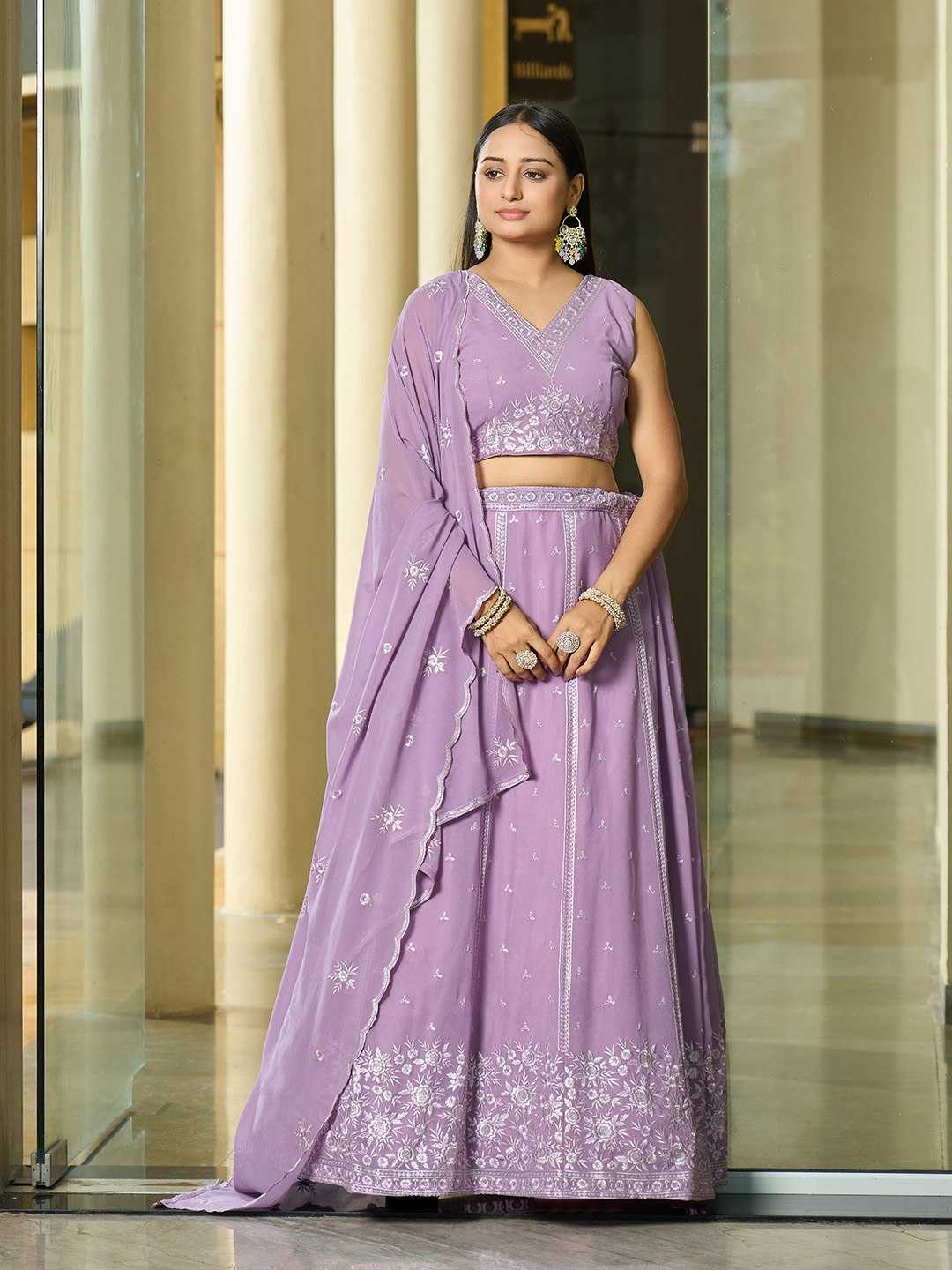 Georgette Wedding Lehenga