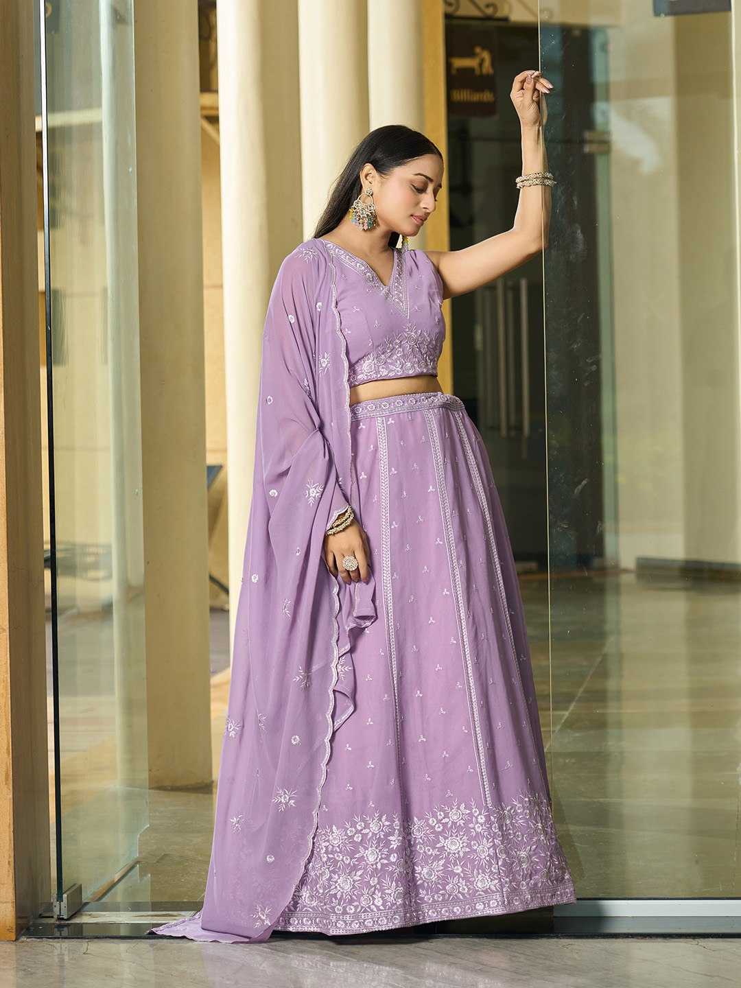 Georgette Wedding Lehenga