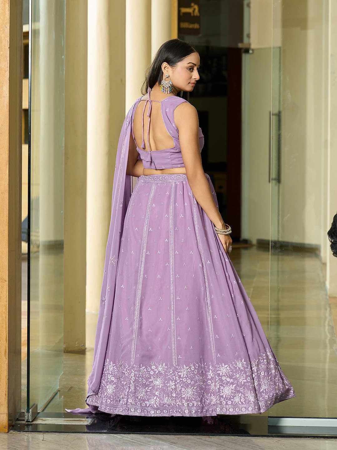 Georgette Wedding Lehenga
