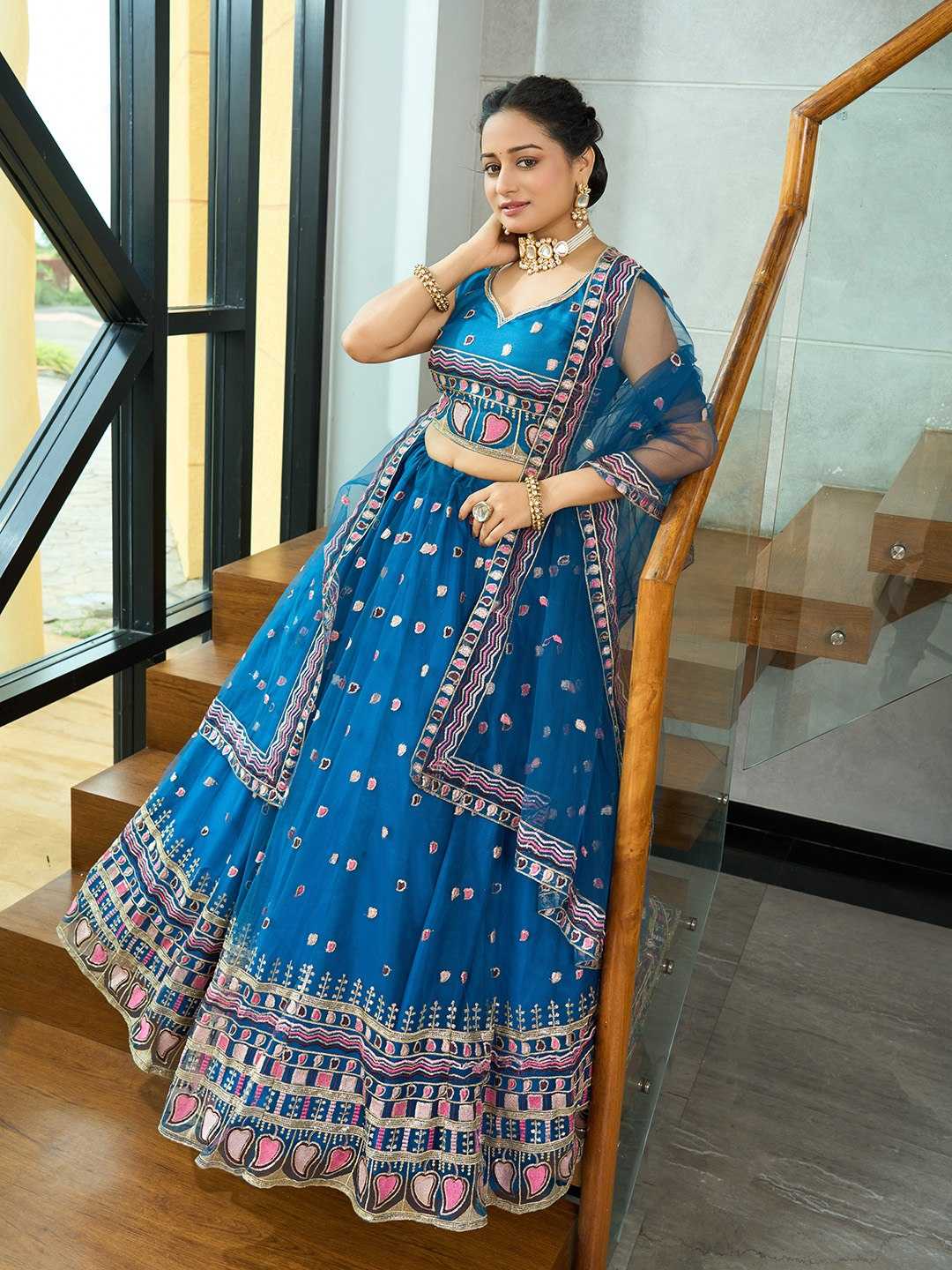 Net Wedding Lehenga