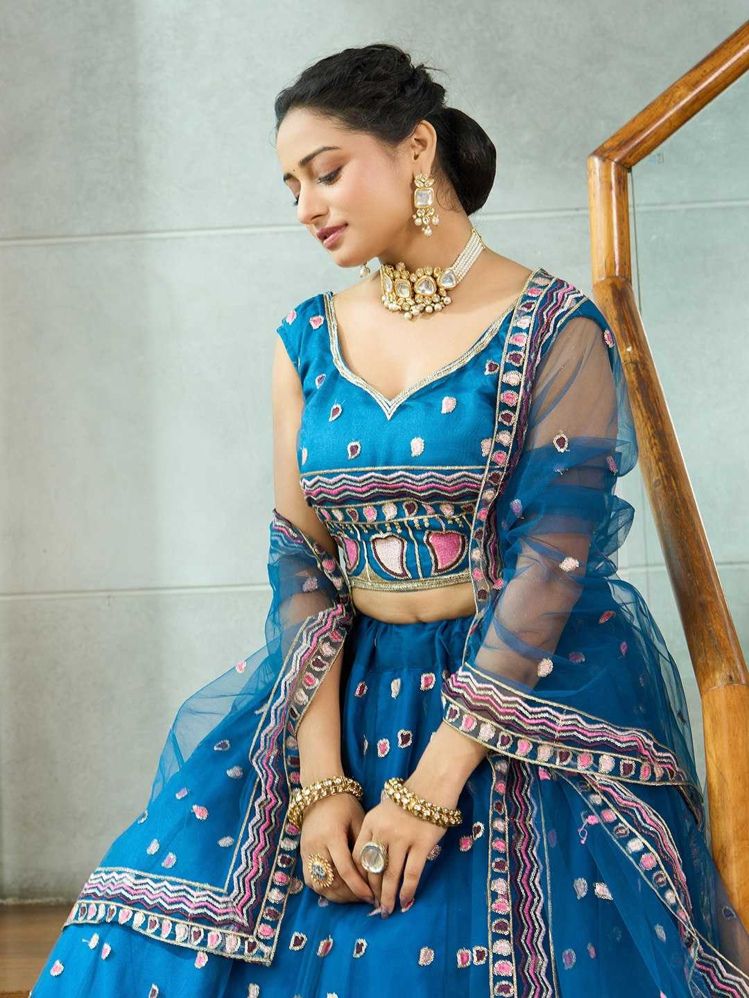 Net Wedding Lehenga