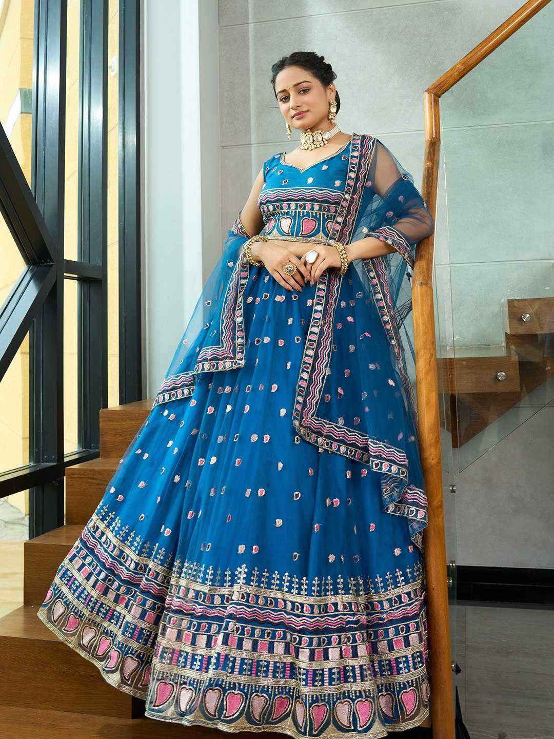 Net Wedding Lehenga