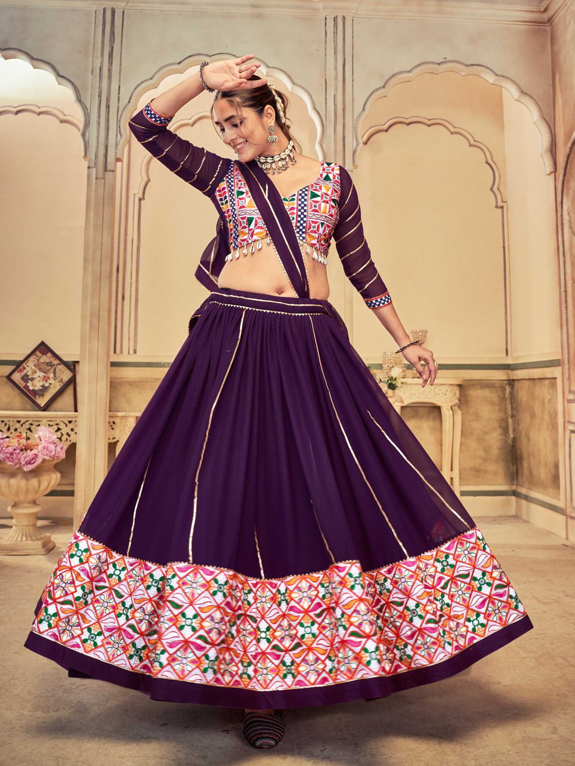 Georgette Embroidered Lehenga