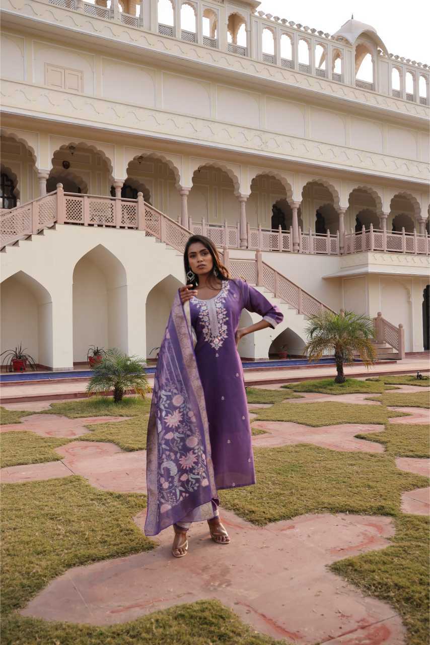 Shimmer Silk Printed Kurti