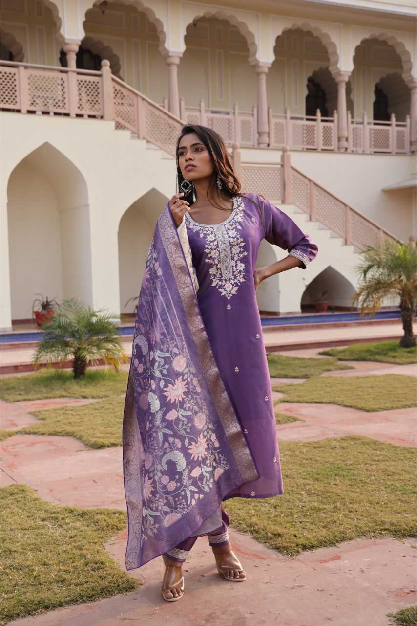 Shimmer Silk Printed Kurti