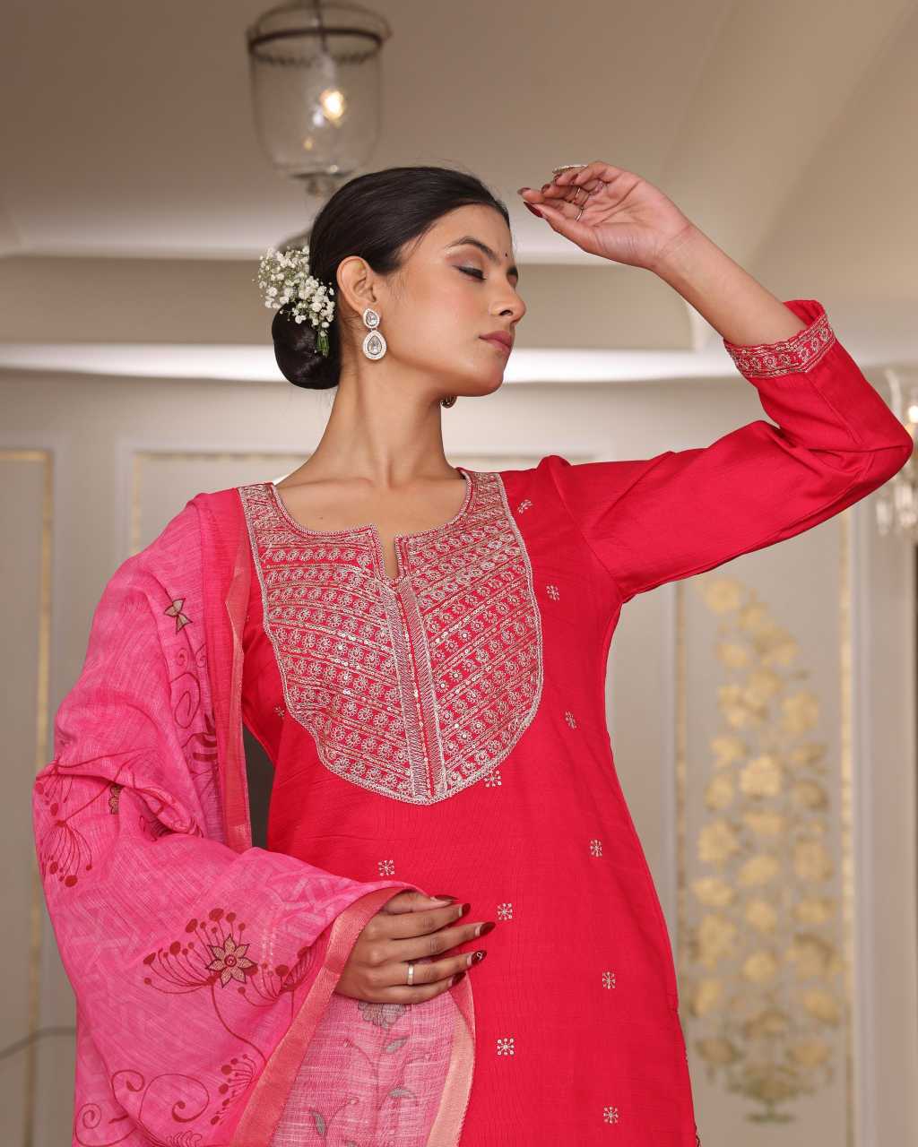 Silk Cotton Printed Kurti