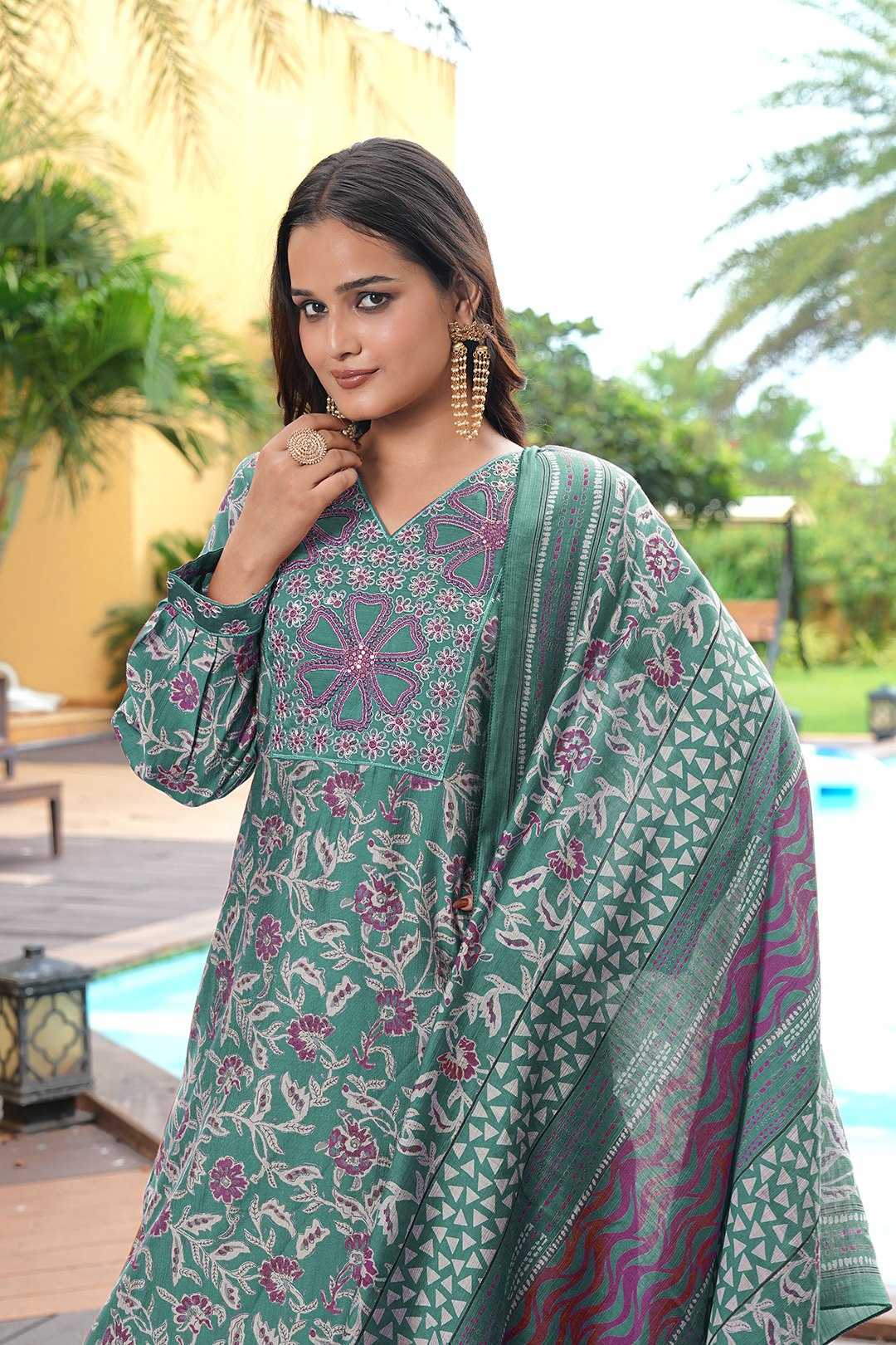 Silk Cotton Designer Kurti