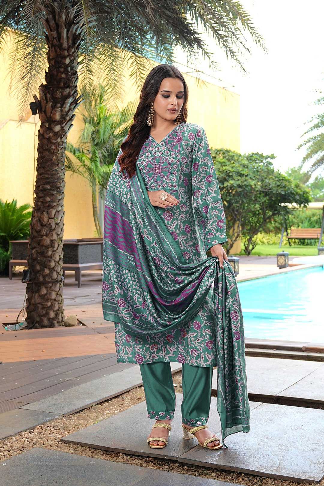 Silk Cotton Designer Kurti