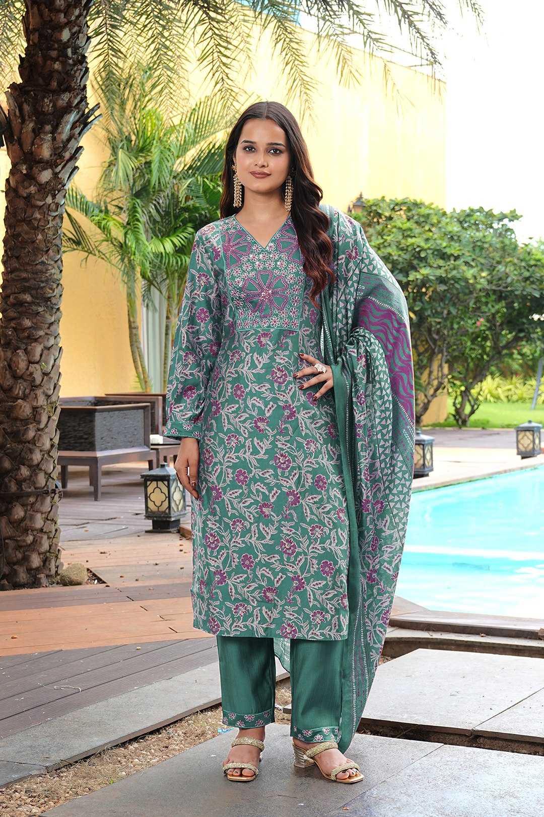 Silk Cotton Designer Kurti
