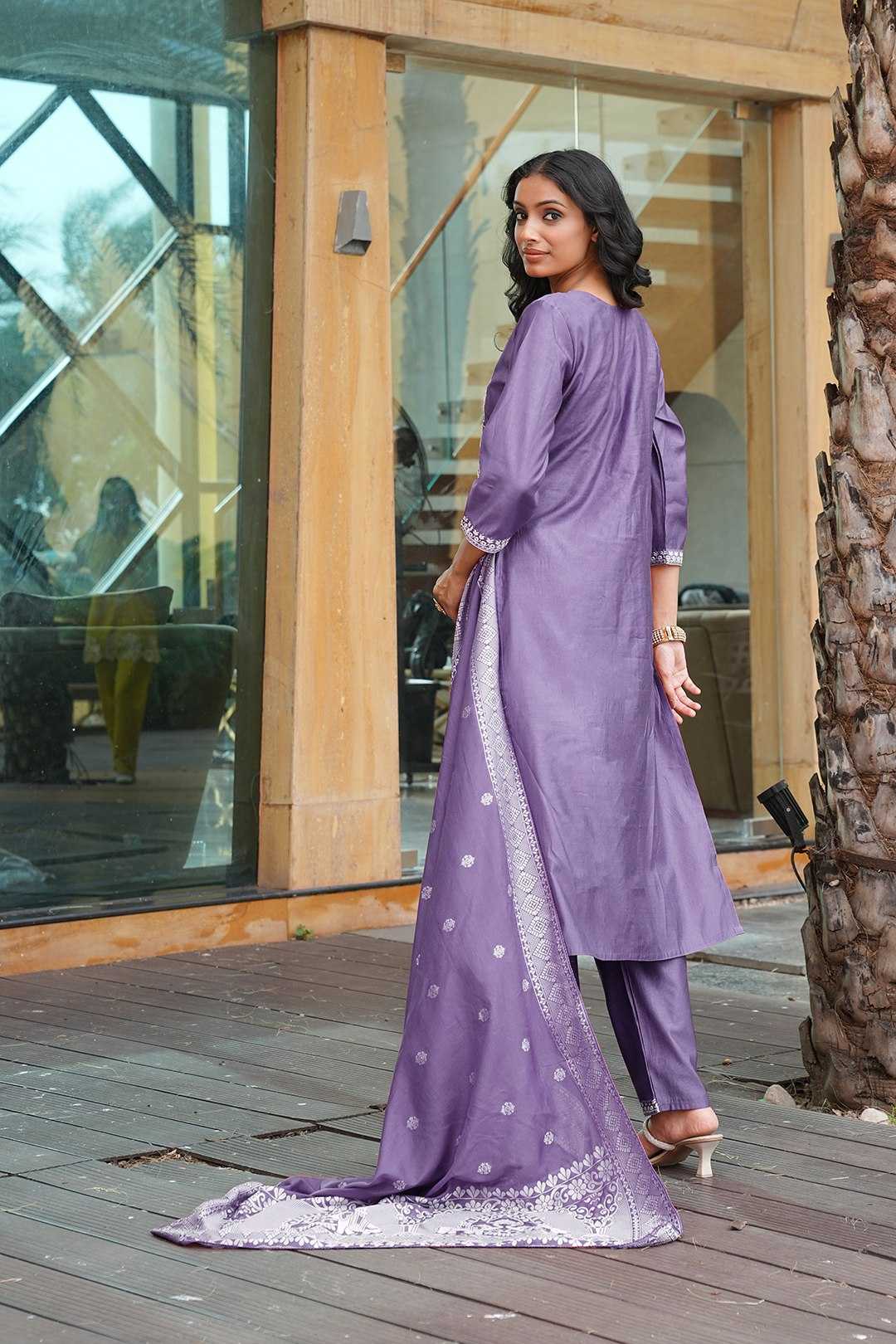 Vichitra Silk Designer Kurti